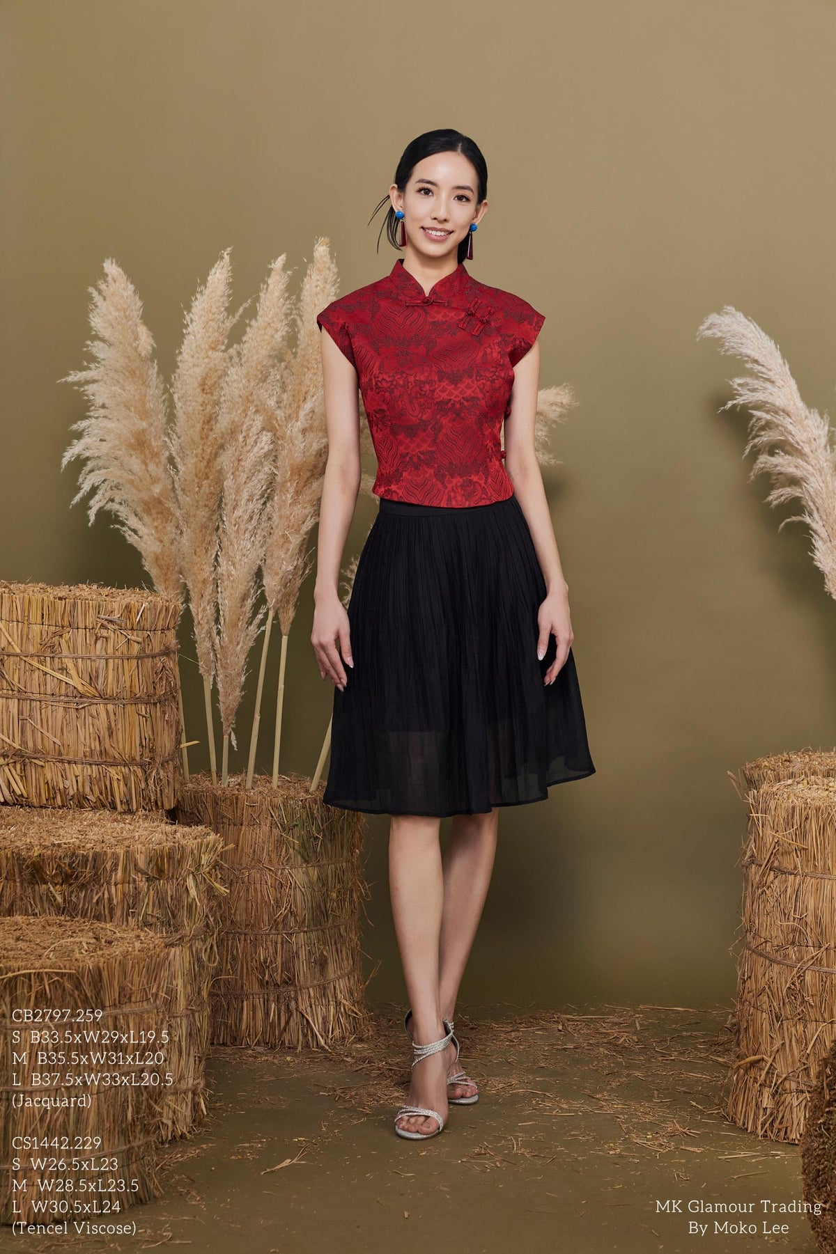 Yun Orient Jacquard Cheongsam Top