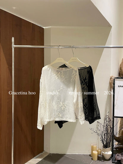 Sera Relaxed Lace Jacquard Top