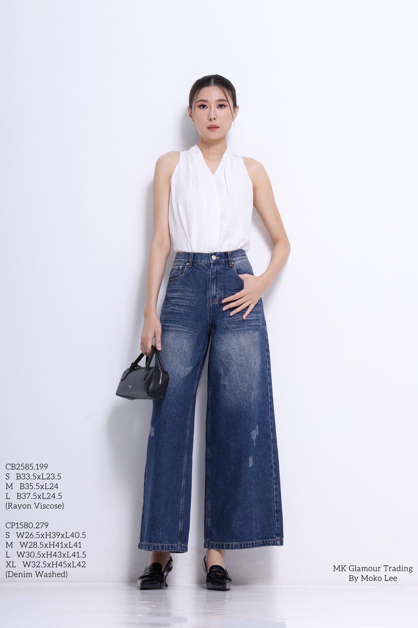 Nadya V-Neck Satin Top
