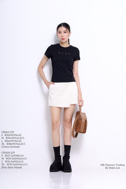 Dachshund Embroidered Fitted Tee