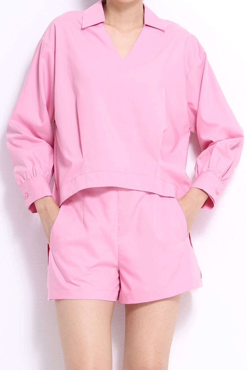 Zia V-Neck Oversized Shirt