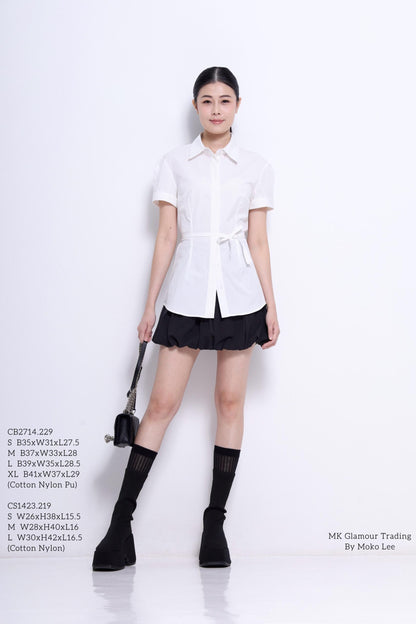 Sera Bubble Hem Mini Skirt