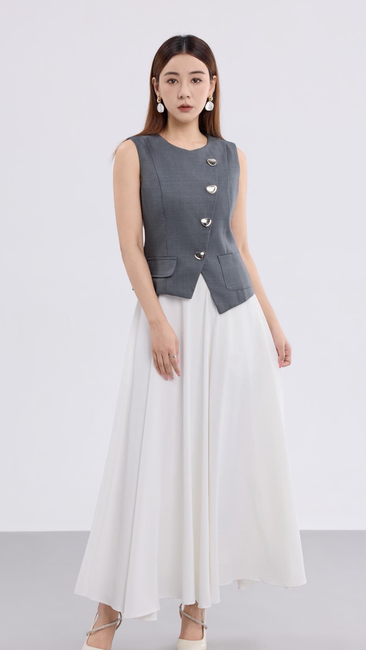Autelia Button Down Tailored Vest