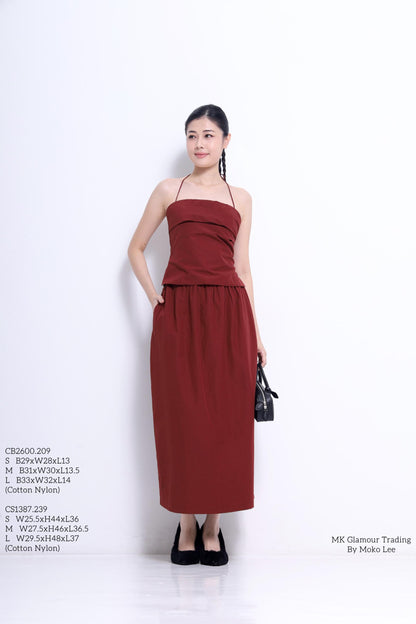 Fanny Column Maxi Skirt