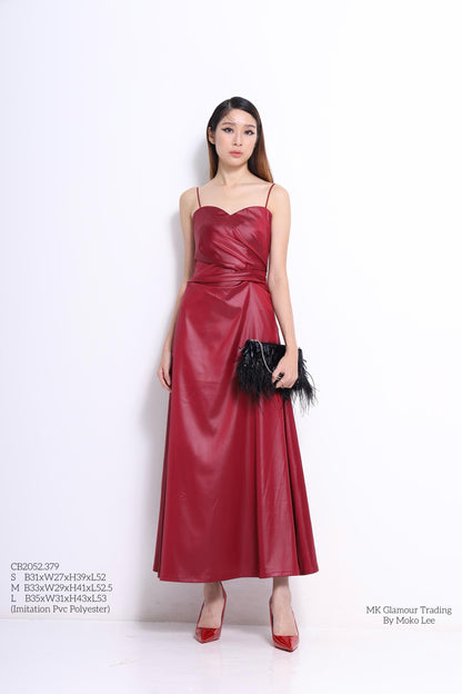 Dani Leather-like Evening Dress