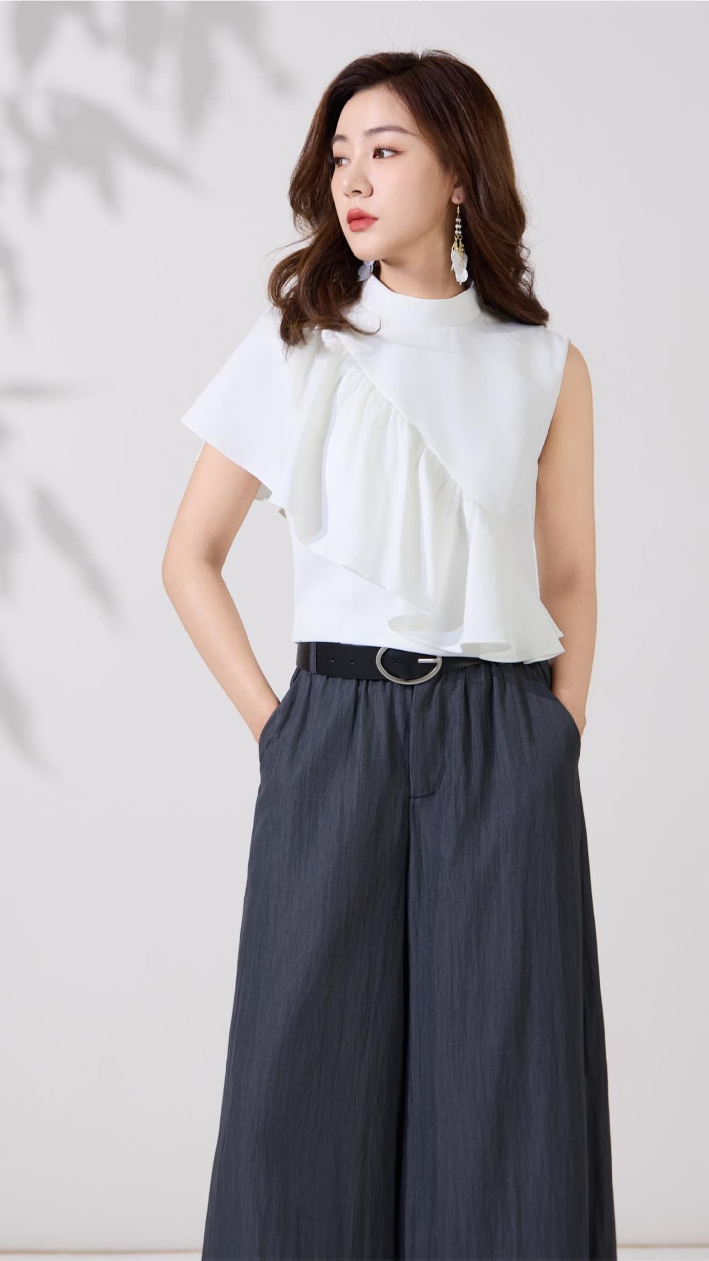 Ziri Asymmetrical Ruffle Top