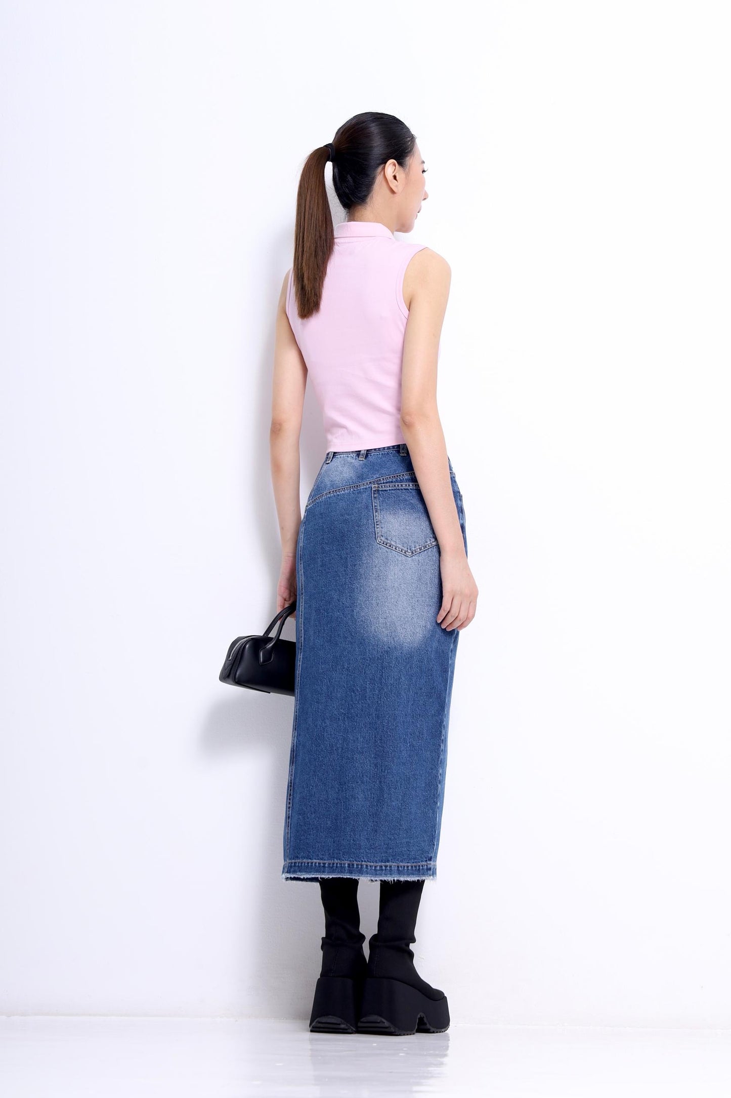 Carly V-Neck Embroidered Polo Tee