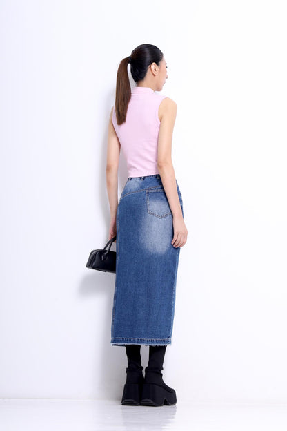 Carly V-Neck Embroidered Polo Tee