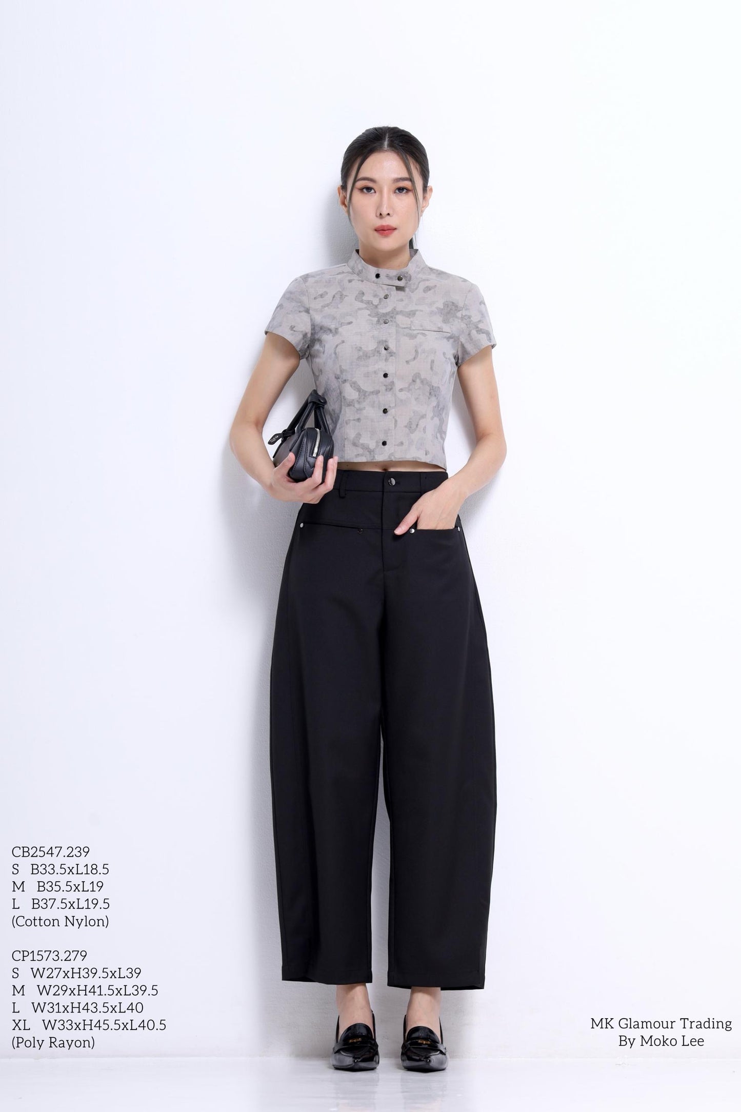 Nikki High Rise Barrel Pants