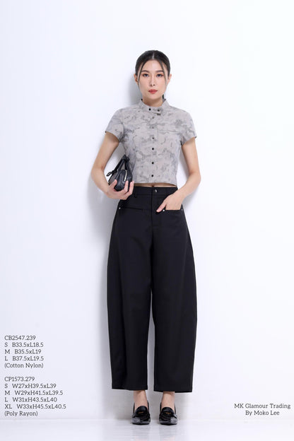 Nikki High Rise Barrel Pants
