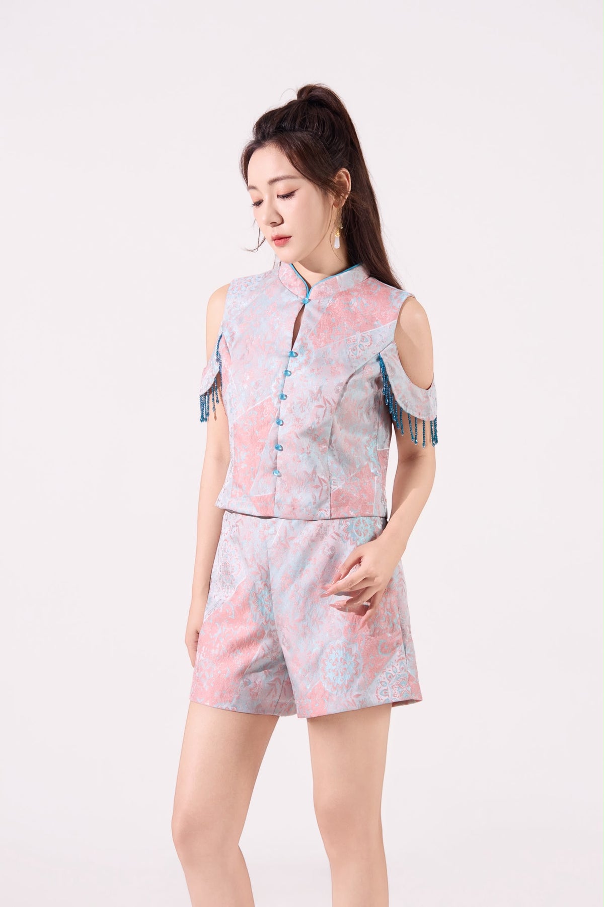 Lin Oriental Jacquard Shorts