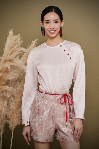 Qian Orient Satin Top