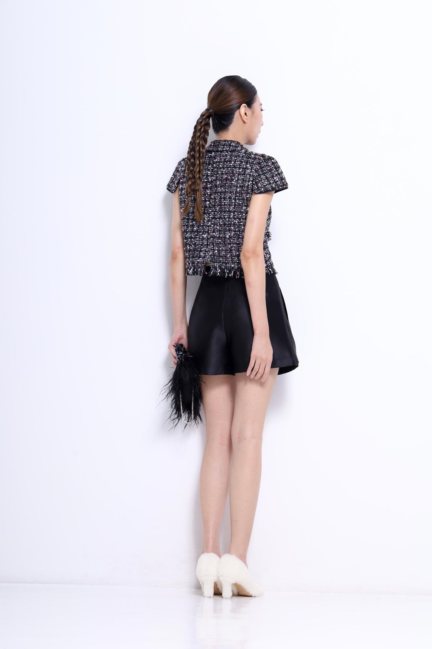 Venetia A-line Satin Skorts