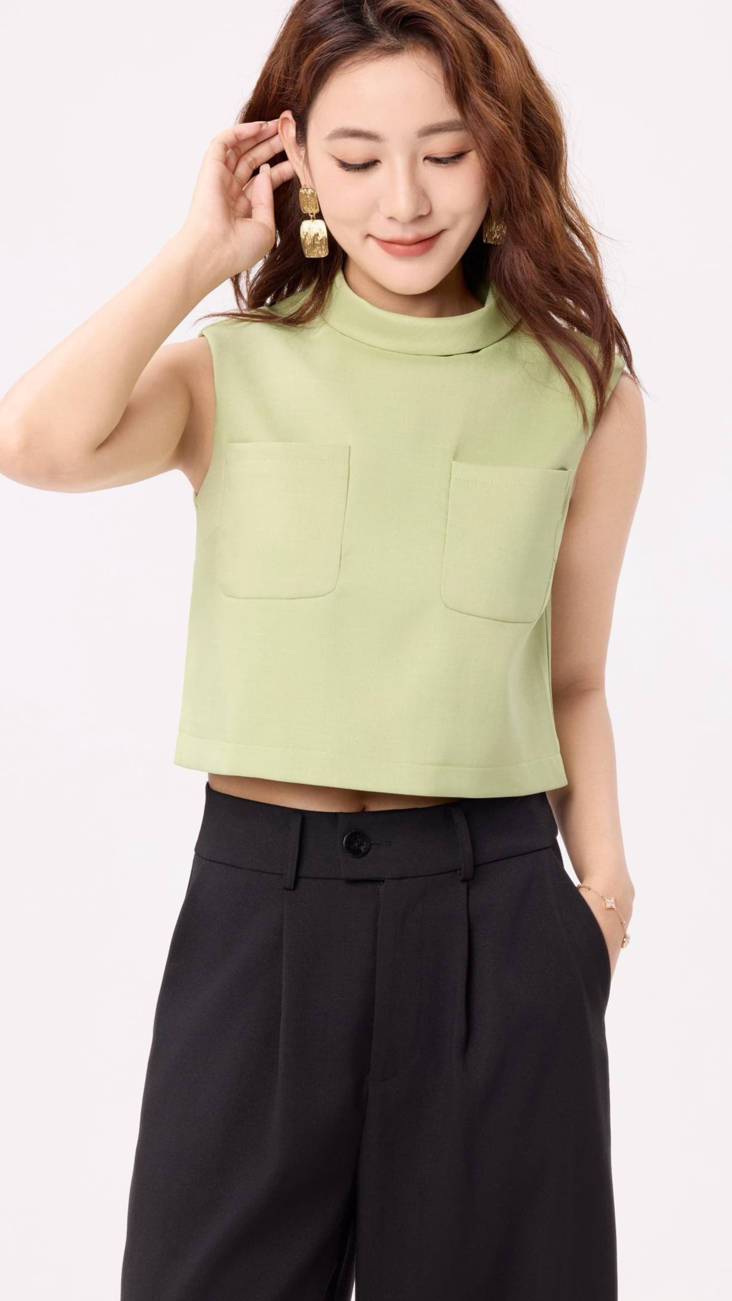 Ziya Round Neck Boxy Top