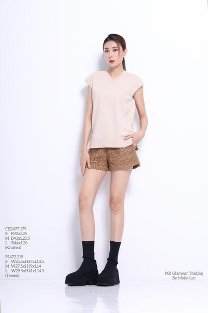 Gabriella V-neck Loose Knit Top