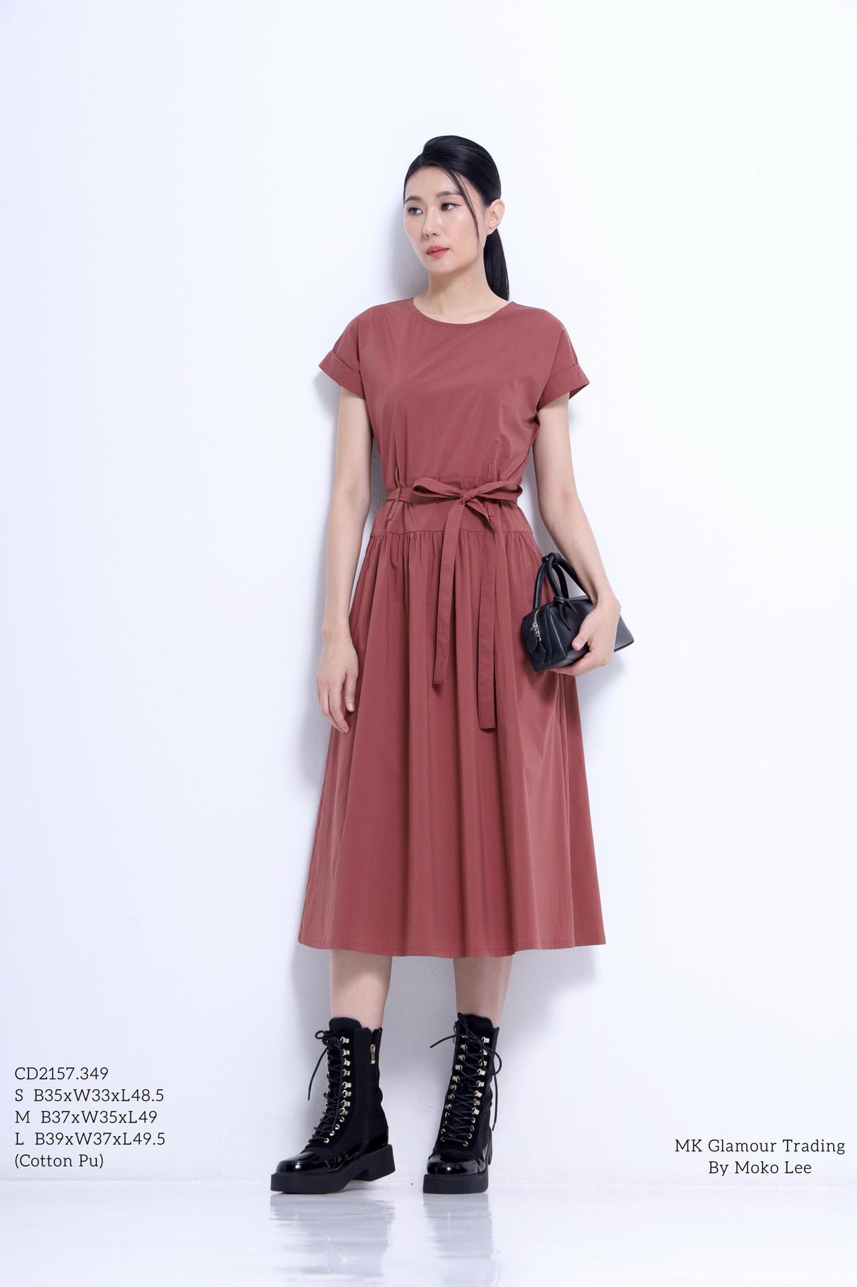 Sarah Waist Tie Midi Dress