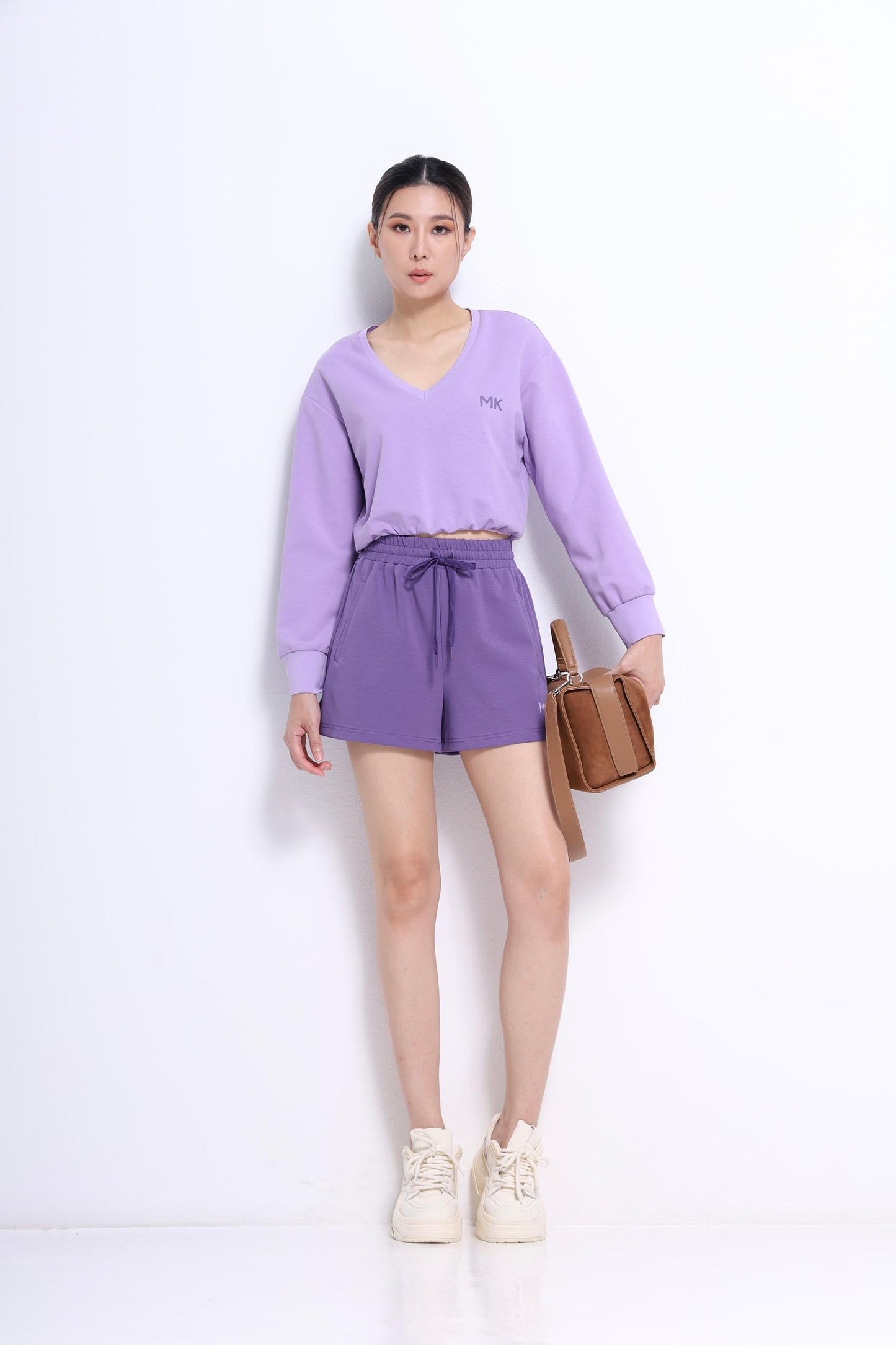 Moko Cropped V-neck Pullover