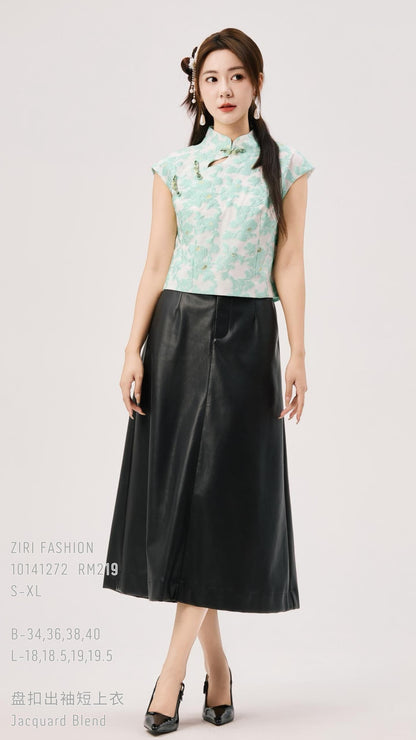 Fan Hua Oriental Jacquard Qipao Top