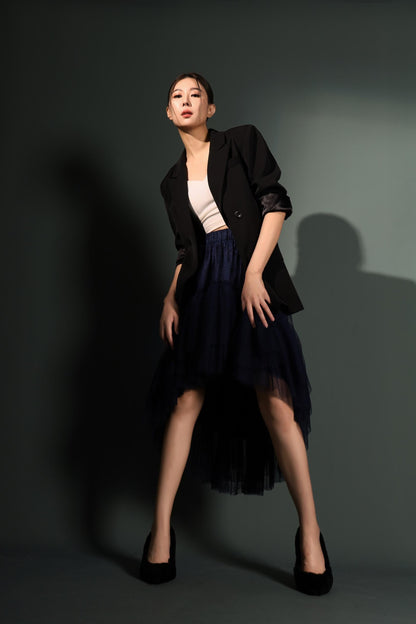 Pansy Asymmetrical Tulle Skirt