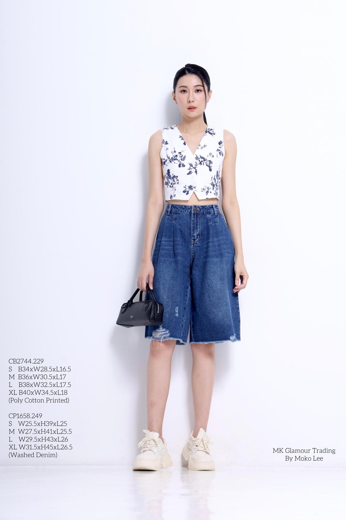 Jovi 7 Quarter Destroy Denim Jeans