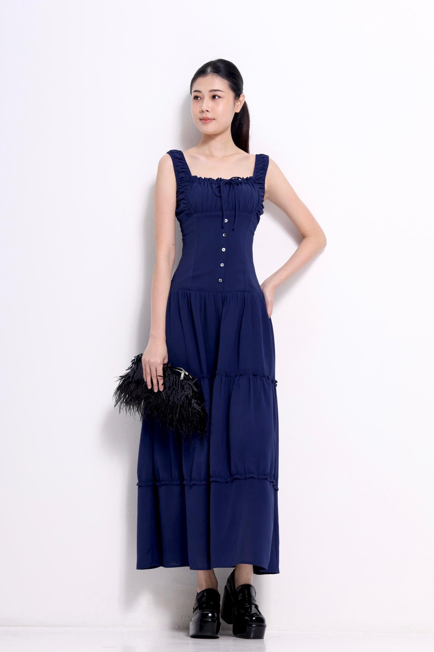 Denise Ruffled A-line Dress