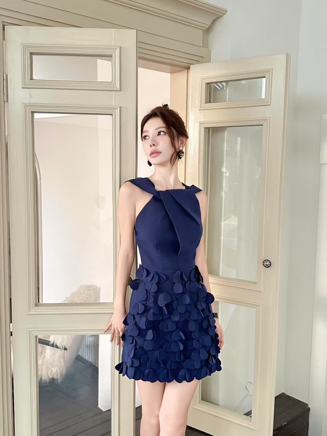 Mandy Petals Open Back Dress