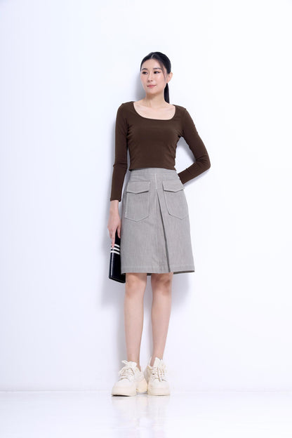 Tassy High Waisted Midi Skirt