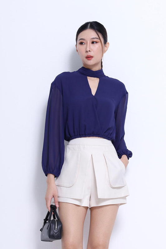 Venice Chiffon Cutout Blouse