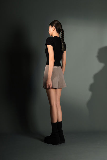 Ariel Sequins Ribbed Knit Tee