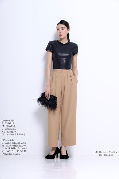Olivia Faux Leather Top