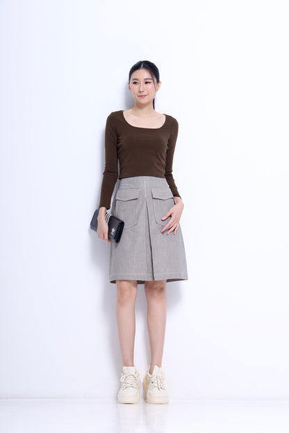 Tassy High Waisted Midi Skirt