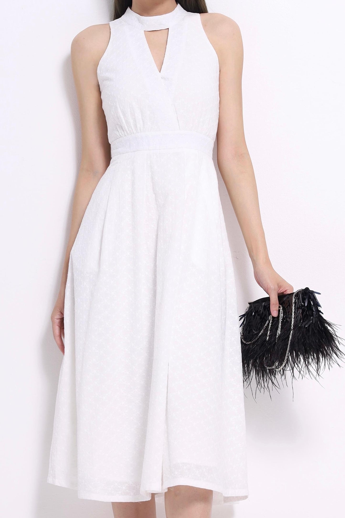 Aiko Cutout Embroidered Dress