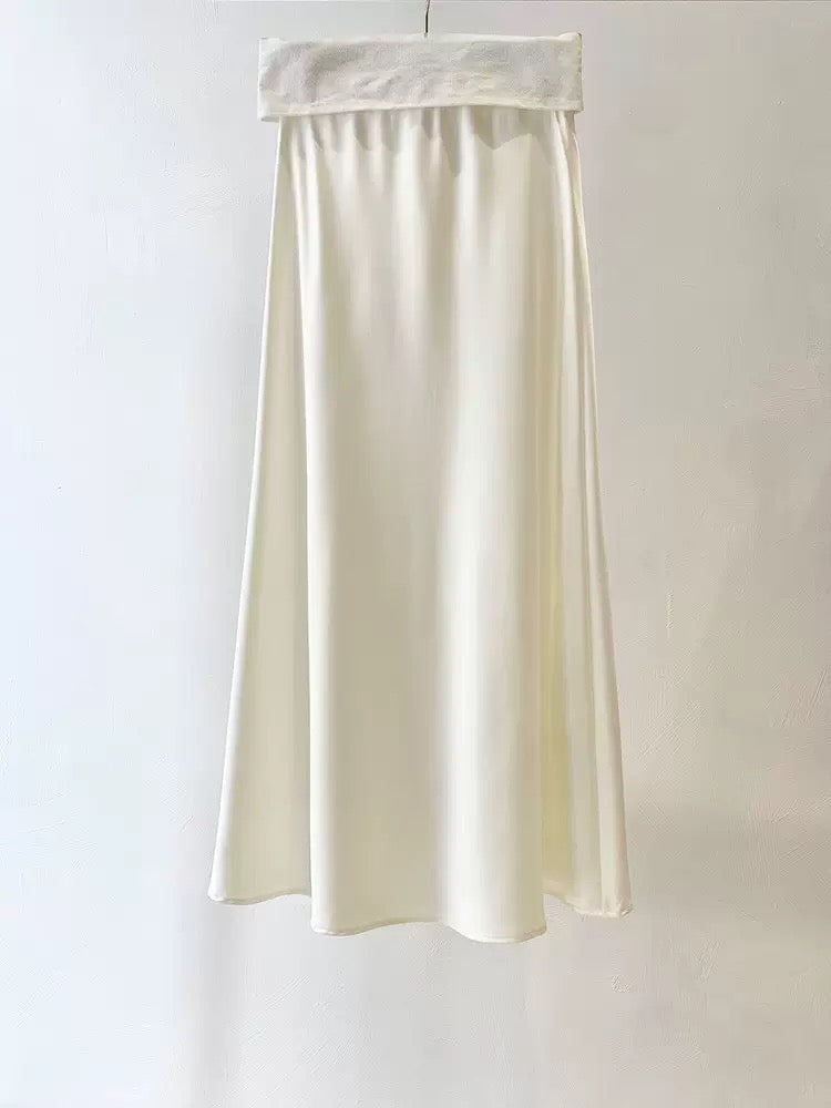 Yun Satin Bias Cut Maxi Skirt