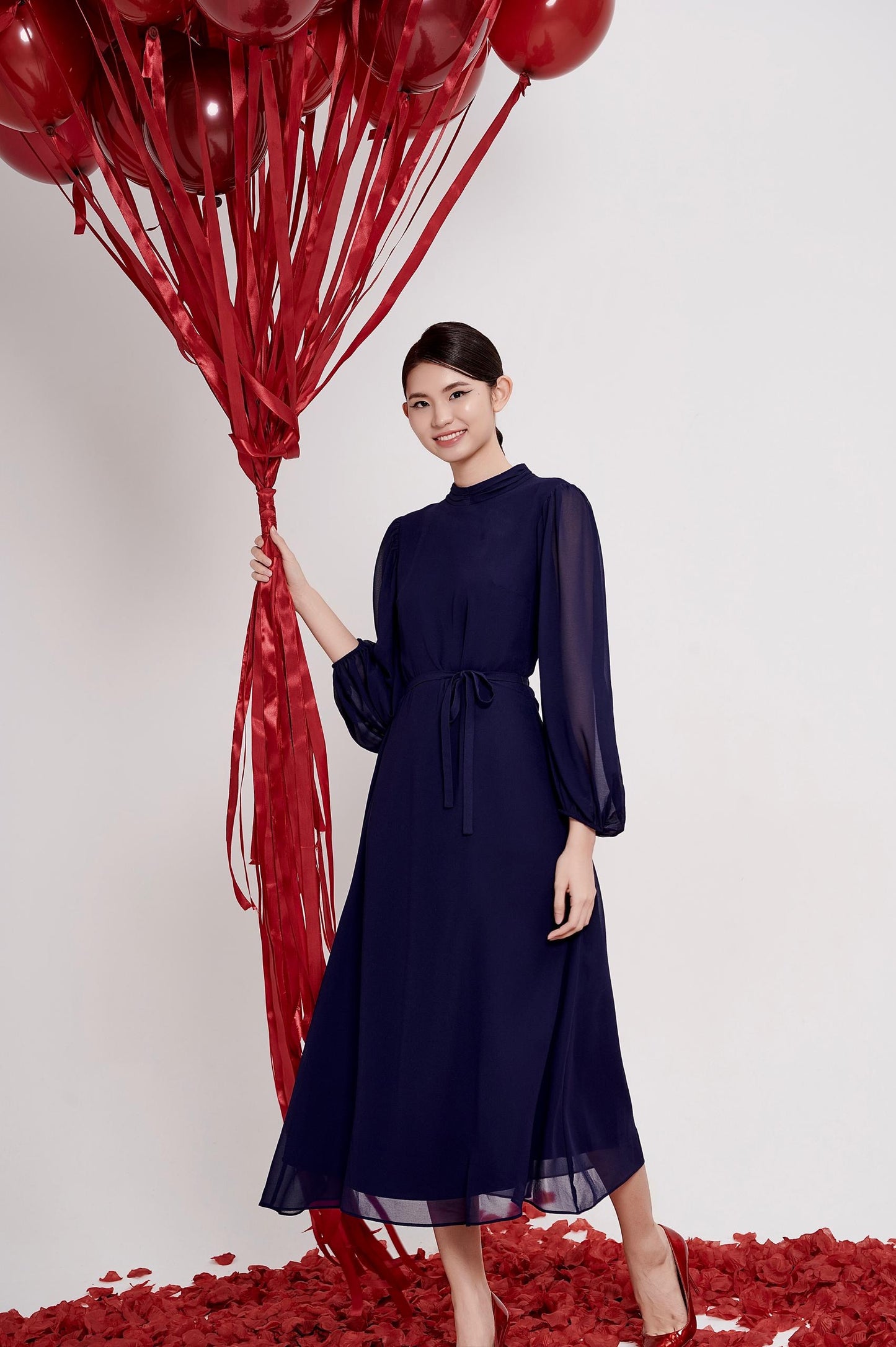Eloise Open Back Chiffon Dress