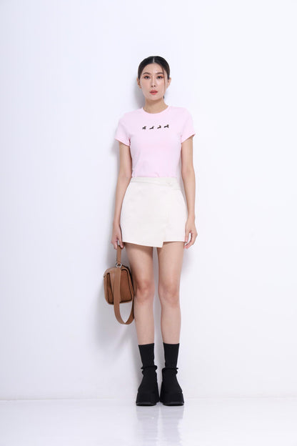 Dachshund Embroidered Fitted Tee