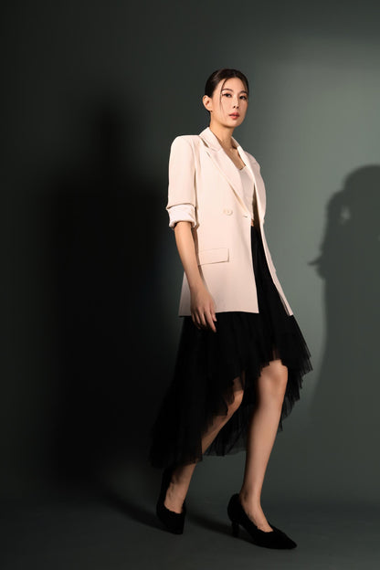 Pansy Asymmetrical Tulle Skirt
