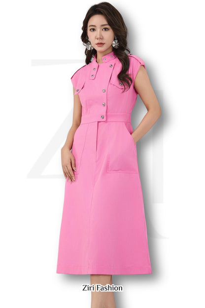 Ziri Trench Midi Dress