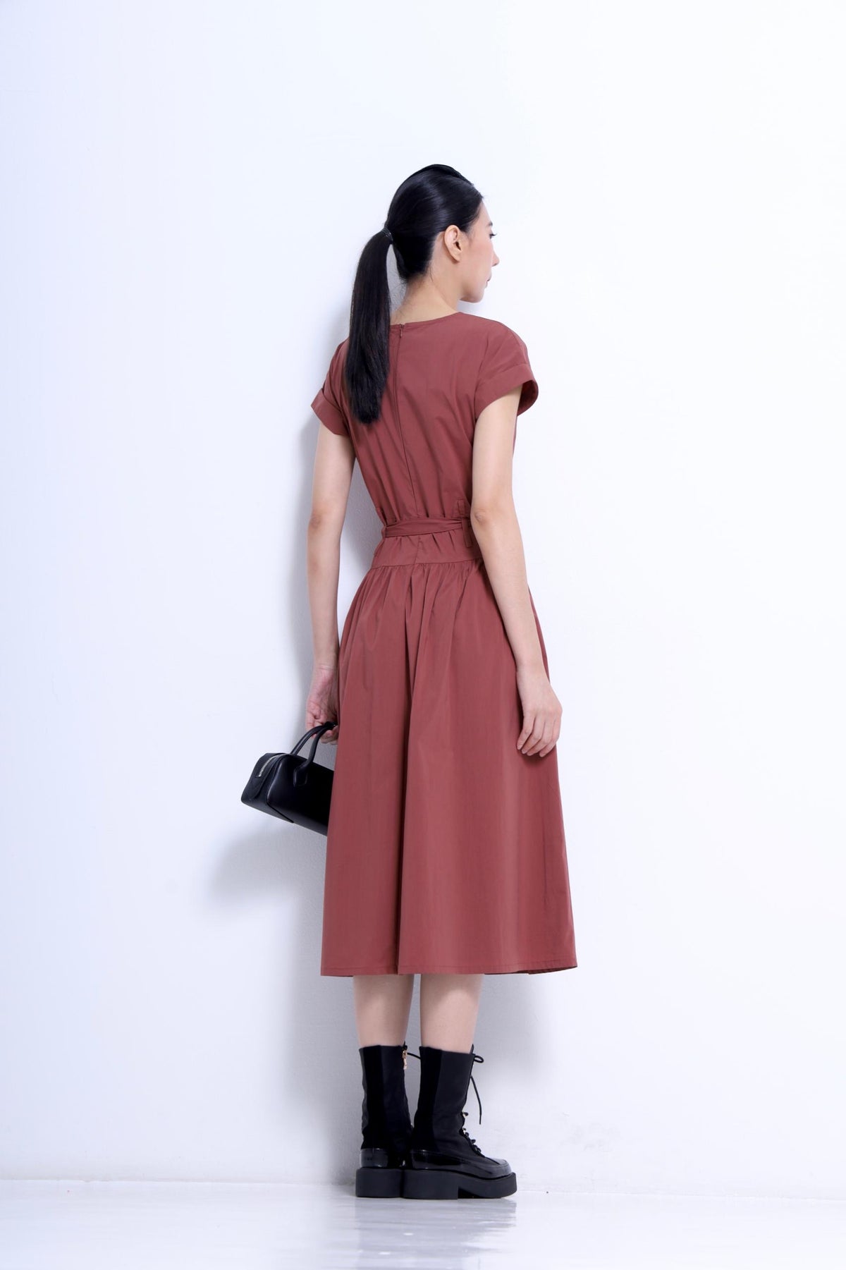 Sarah Waist Tie Midi Dress
