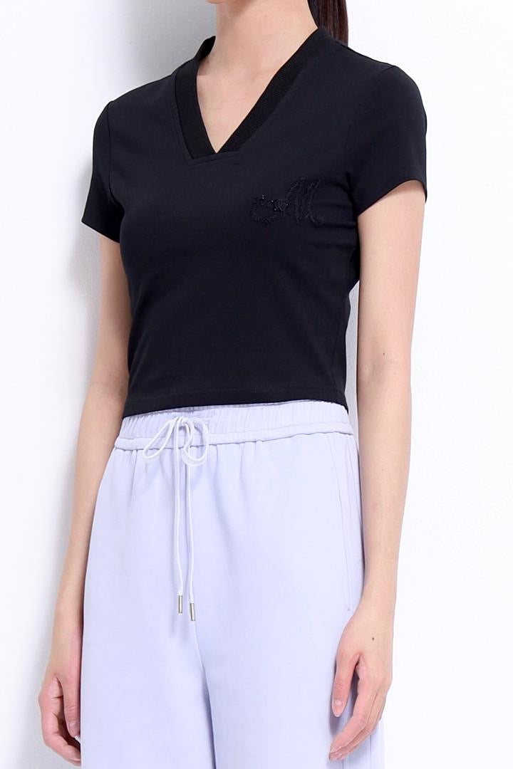 Carly V-Neck Embroidered Top