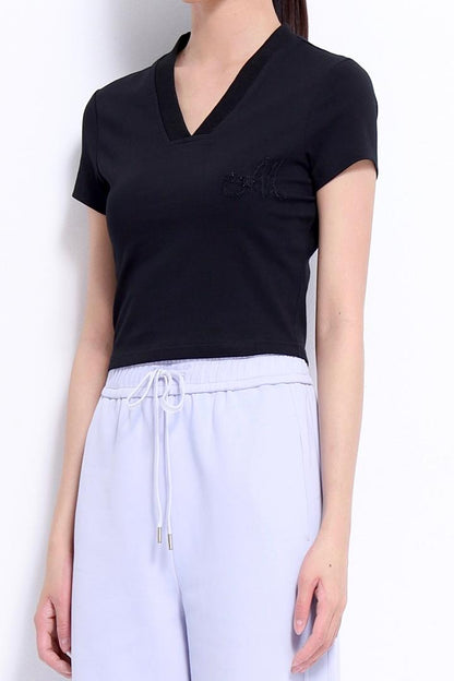 Carly V-Neck Embroidered Top