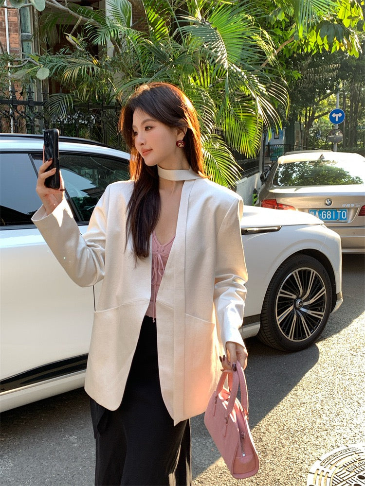 Zena Oversized Linen Blazer