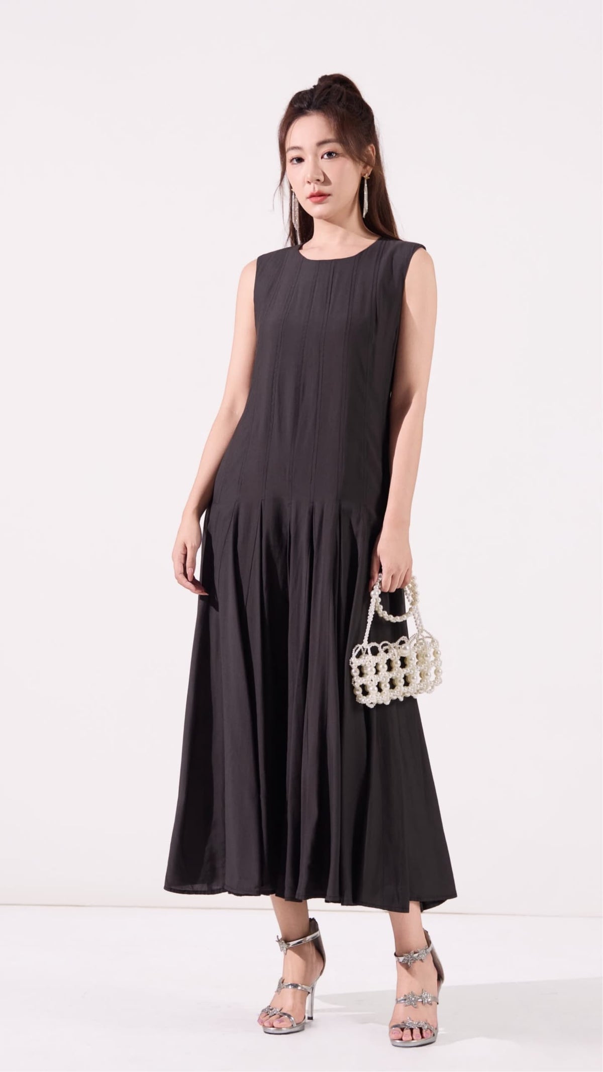 Ziri Tencel Pleated Dress