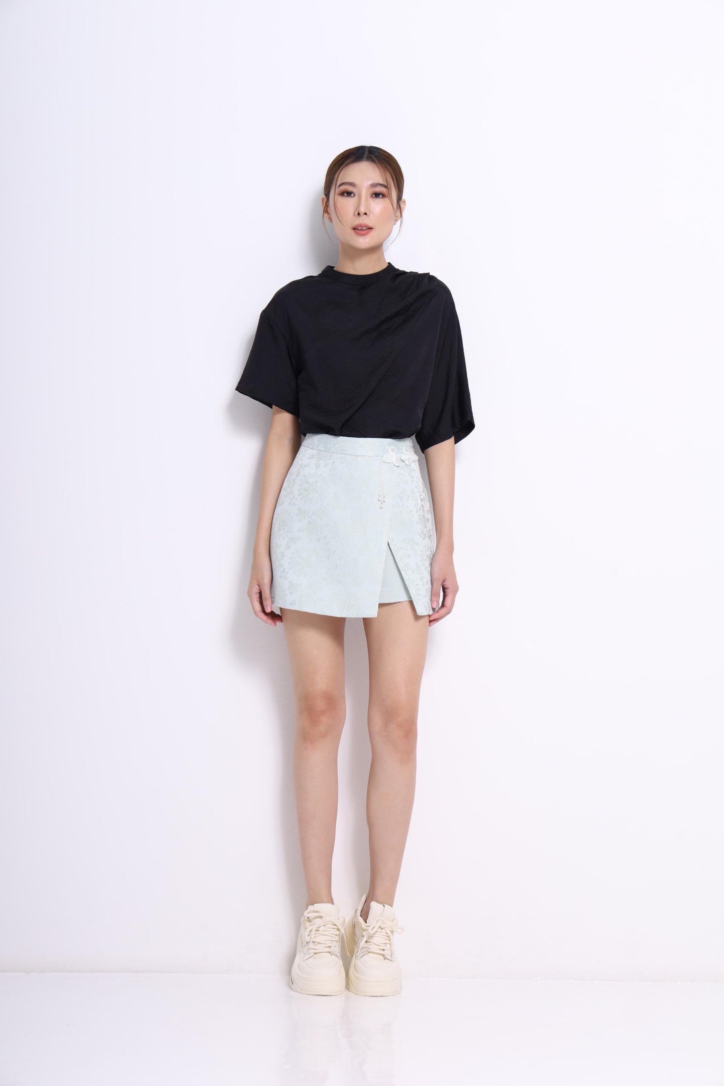 Nadya Asymmetrical Satin Top