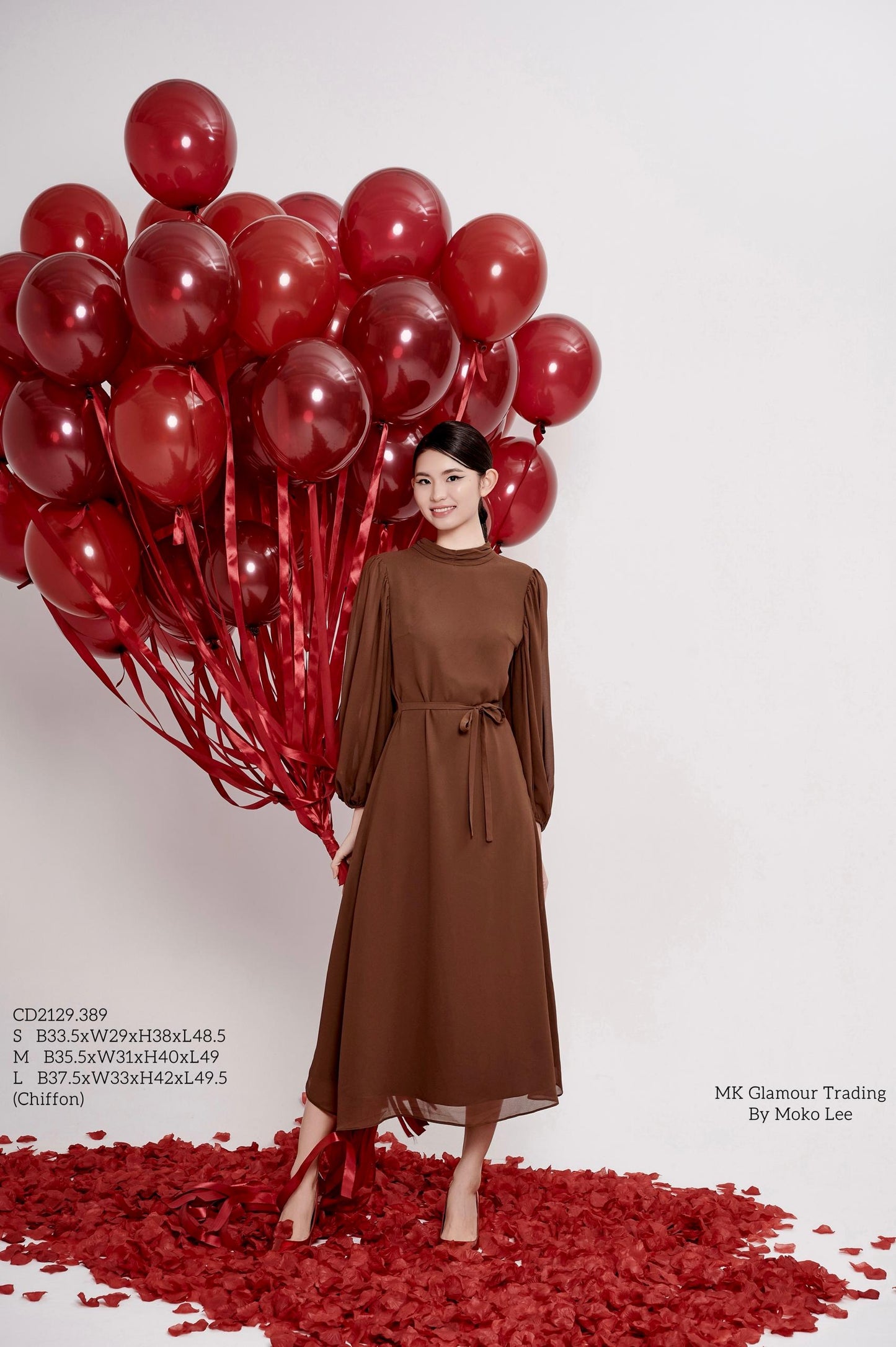 Eloise Open Back Chiffon Dress