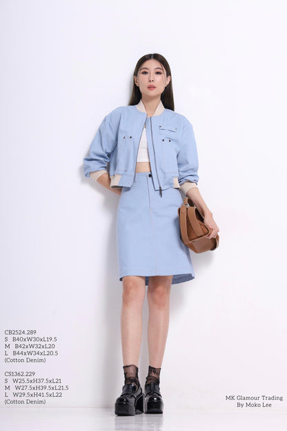 Zenda Denim Midi Skirt