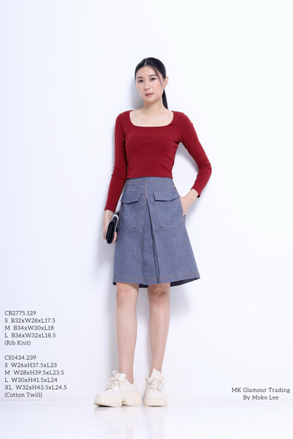 Tassy High Waisted Midi Skirt