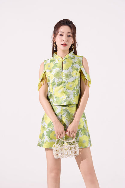 Lin Oriental Jacquard Shorts