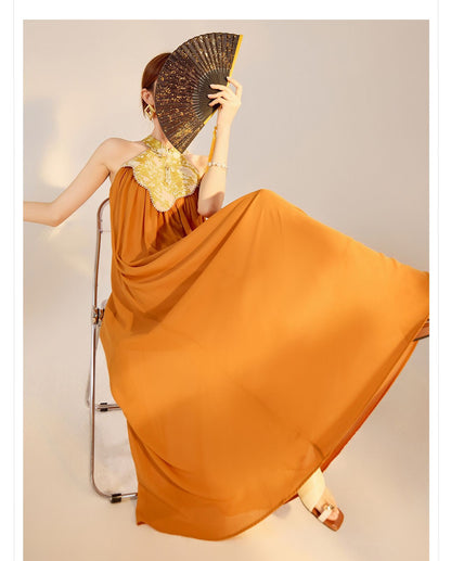 Ruyi Orient Halter Dress