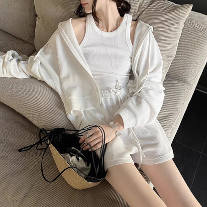 Teresa Embossed Knit Hoodie Setwear