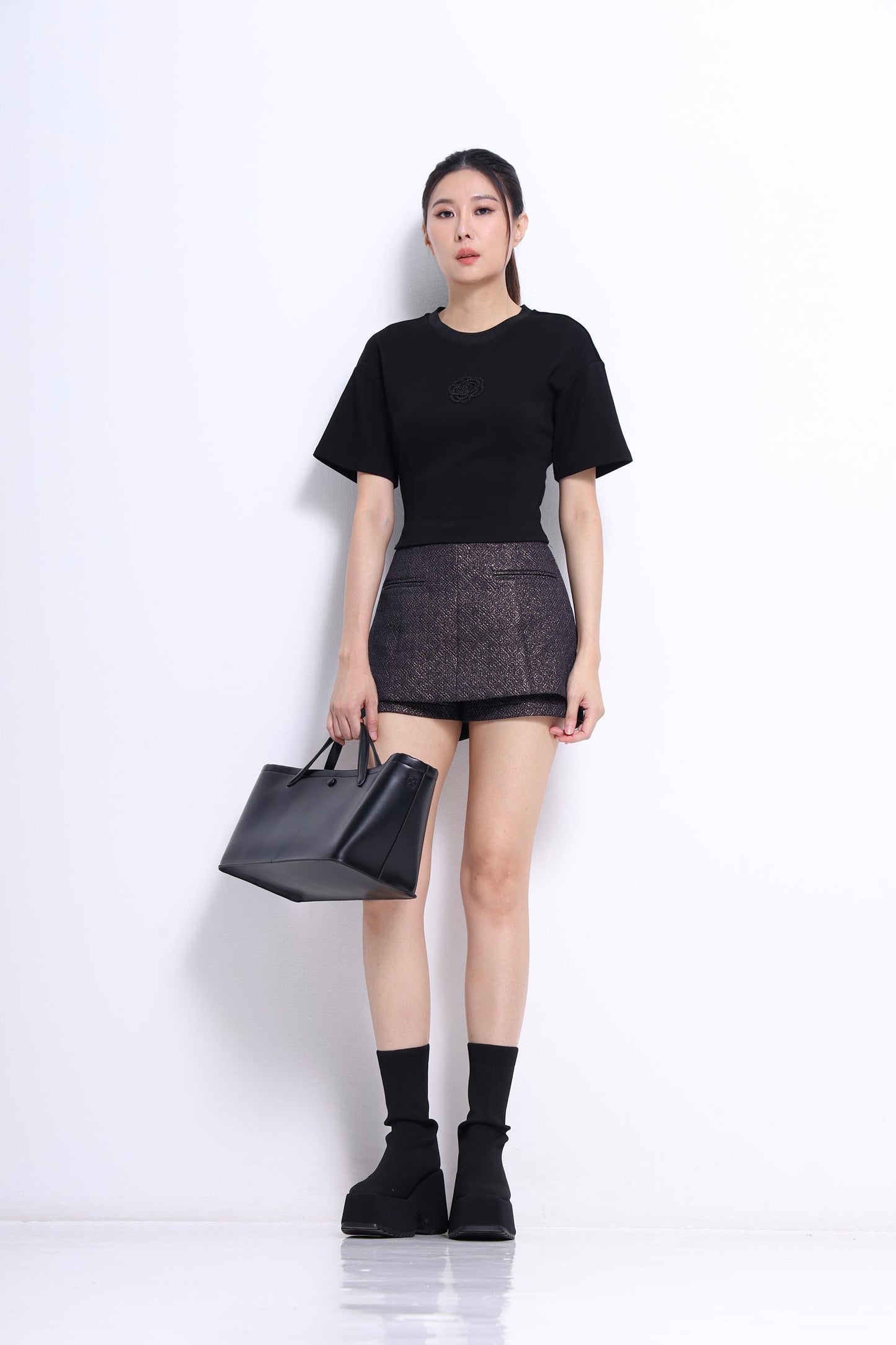 Trish Rose Beaded Scuba Tee